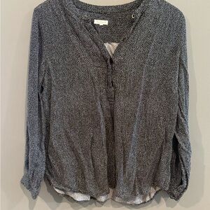 *GENTLY WORN* Women's Jackpot Size 40 3/4 Button-Up Polka Dot Blouse